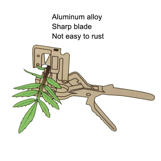 Aluminum grafting tool with sharp blade and two-hand design, silver