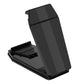 Black-striped mobile phone/tablet car holder stand with suction base and black frame