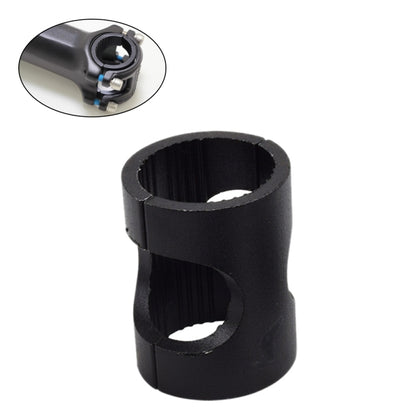 Bicycle handlebar reducing sleeve, black clamp ring with open slot
