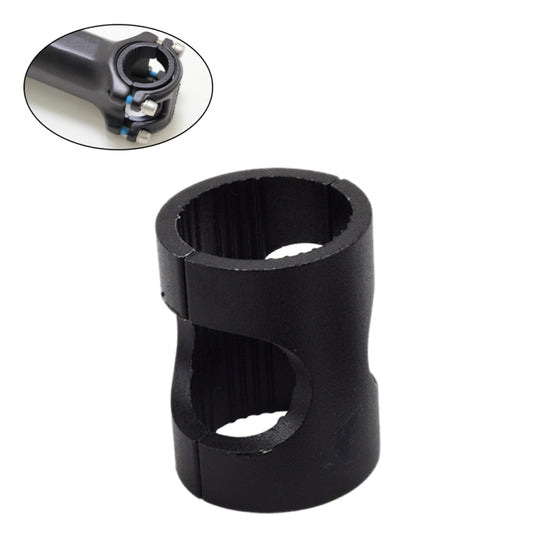 Bicycle handlebar reducing sleeve, black clamp ring with open slot