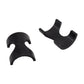 Bicycle handlebar reducing sleeve insert set, black ribbed split spacers