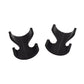 Black handlebar reducing sleeve inserts, ribbed split design, pair