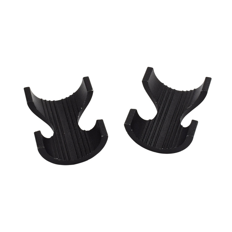 Black handlebar reducing sleeve inserts, ribbed split design, pair