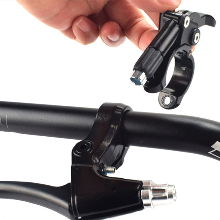 Front fork mounting bracket for bicycle wire controller with cable and connector