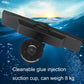 Car suction-cup auxiliary mirror bracket with dark carbon-fiber style frame
