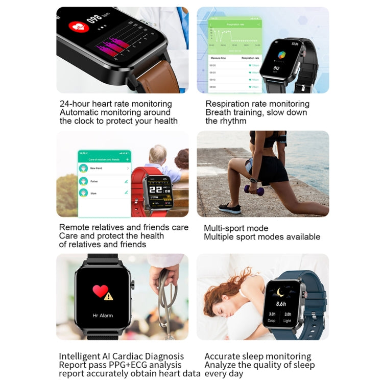 Black Bluetooth heart rate monitoring smart watch with digital health graph on screen