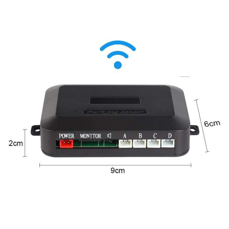 Black control module with LED bar indicator labeled POWER and MONITOR