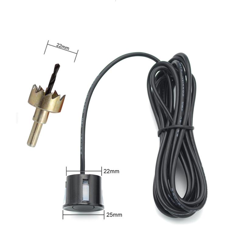 Wired sensor probe with mounting hardware and long cable