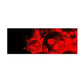 Red skull and flame skeleton graphic decal strip for truck or SUV rear window