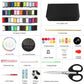 Sewing tool kit accessories set: thread pins, needles, buttons, scissors, hook, threader