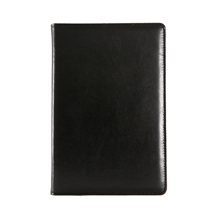 PU leather thick notebook cover, black, plain with stitched edges