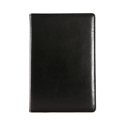 PU leather thick notebook cover, black, plain with stitched edges