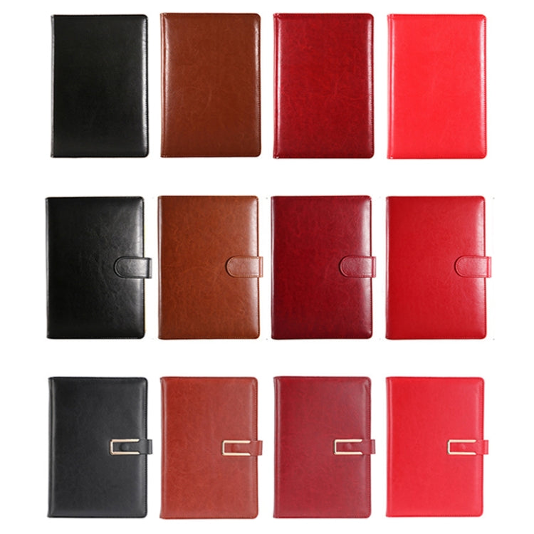 PU leather notebook covers in multiple colors with buckle straps
