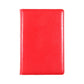 Red PU leather notebook cover with stitched edges