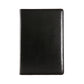 Black PU leather notebook cover with stitched edges