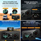 Car HUD speed meter with GPS compass and voltage readouts on front device screen