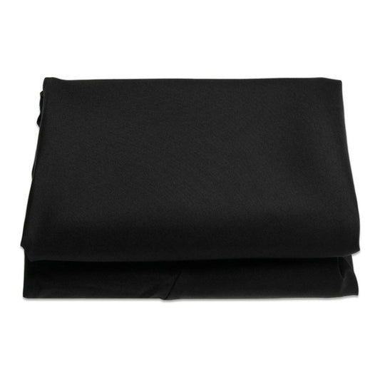 Round polyester parasol replacement cover cloth, black, folded with fastening ties