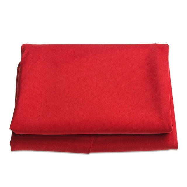Round polyester parasol replacement cover cloth, red fabric cover, neatly folded
