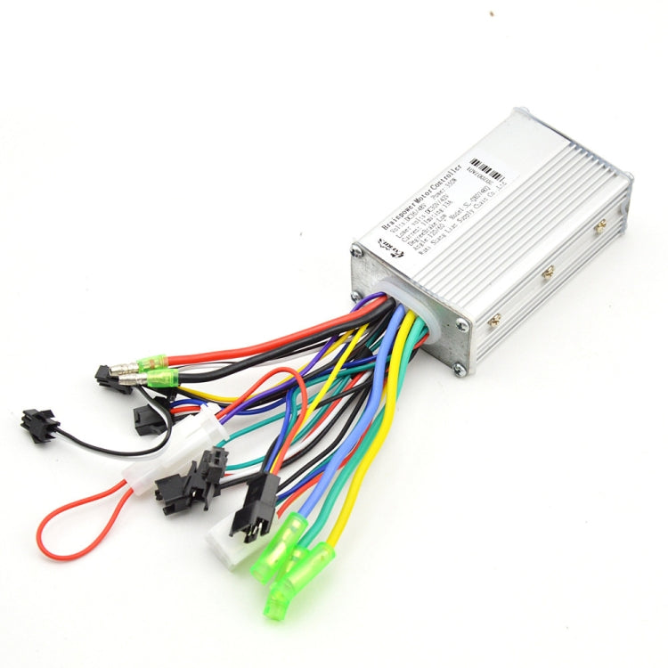 Electric bicycle scooter motor controller with silver casing and multicolor wiring