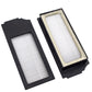 Robot vacuum replacement filters with white pleated media in black housings