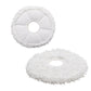 Robot vacuum mop pads with circular centers and textured white microfiber edges