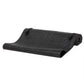 Black reclining car repair pad, laid flat with folded side flap