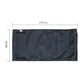 Black reclining repair pad with length and width measurement outline