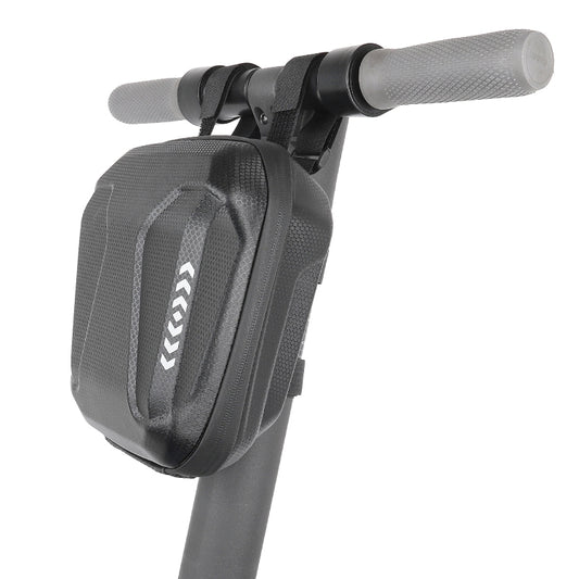 2.5L bike head bag with hard shell design and zipper, mounted on a balance bike frame
