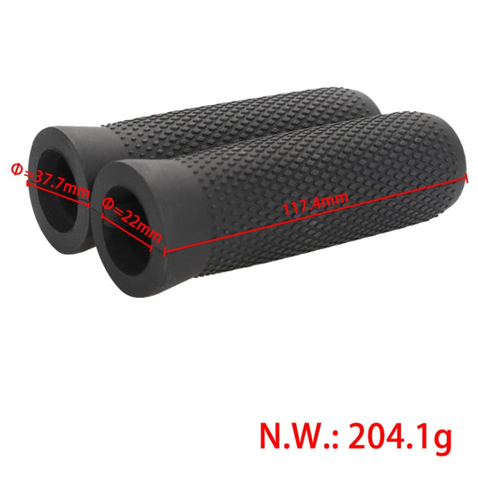 Dark gray textured silicone handlebar cover with open end