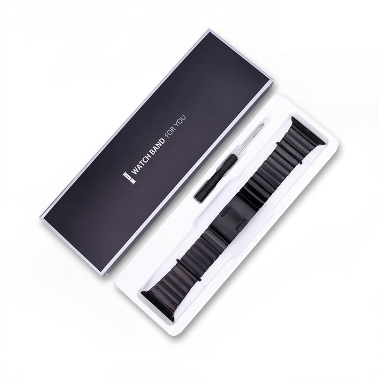 Watch strap blister packaging box with insert card, black outer and white inner tray