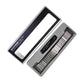 Watch strap packaging box set, black insert card with gray tray and strap inserts