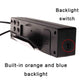 Car LED display with backlight switch and orange/blue illumination setting