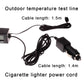 Car LED display with cigarette lighter power cord and outdoor temperature test cable