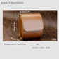 Brown PU leather watch case, 1 slot, with snap flap and size markings on packaging.