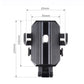 Car phone holder mount with carbon-fiber style grip plate and side clamps