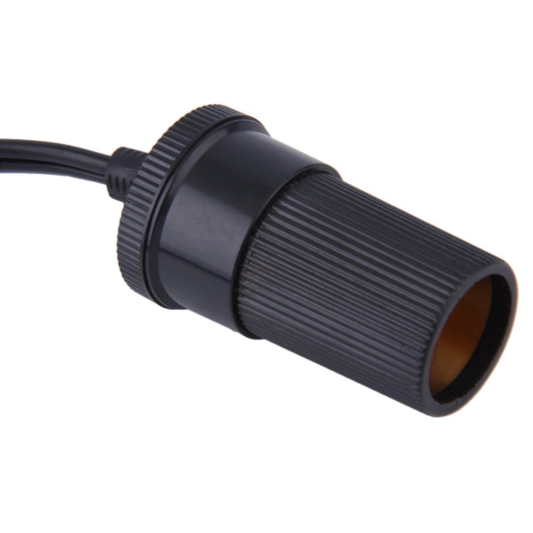 Black ribbed nozzle end for car battery connection cable