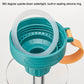 Turquoise portable plastic tea cup lid with sealing silicone ring, upside-down opening
