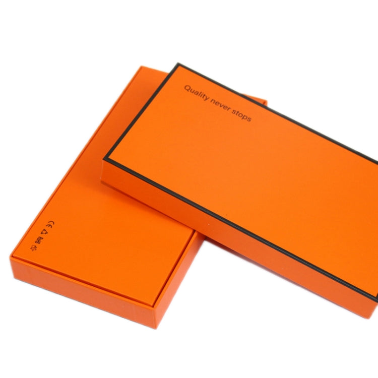 10-piece phone case and tempered film box set, orange boxes with black trim and lid