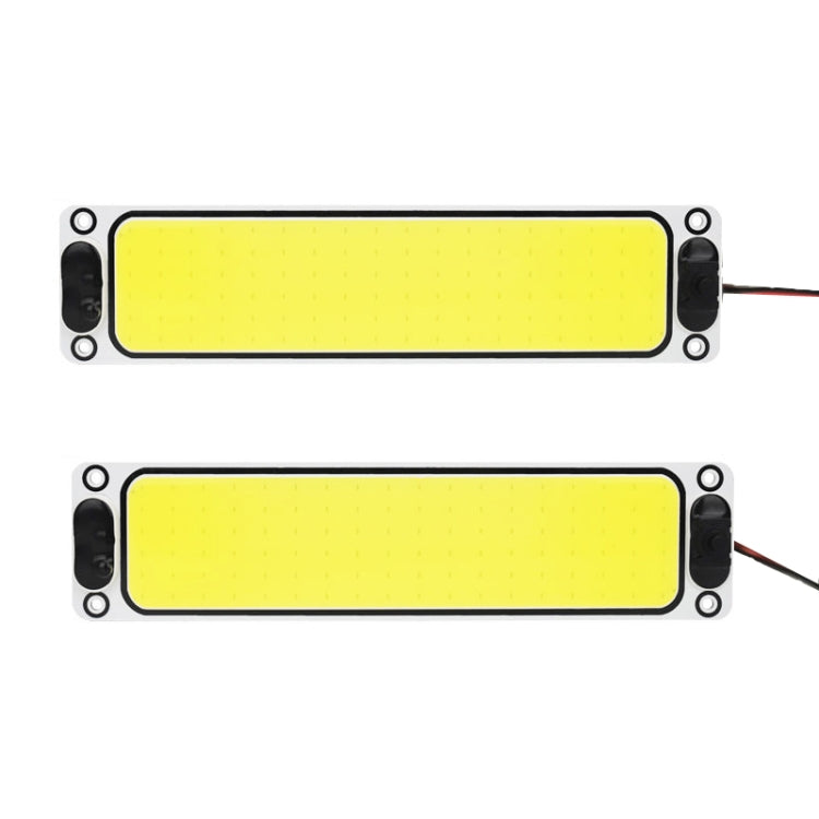 COB LED reading lights, two slim rectangular modules with black side switches