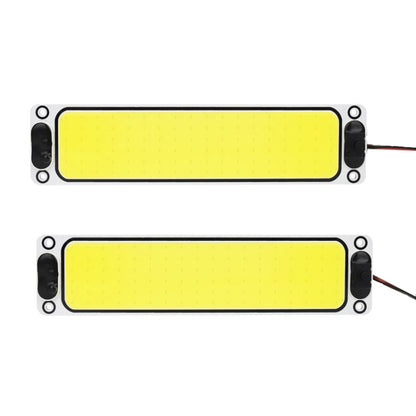 COB LED reading lights, two slim rectangular modules with black side switches