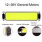 COB LED reading light, ultra-slim rectangular panel for 12–36V use