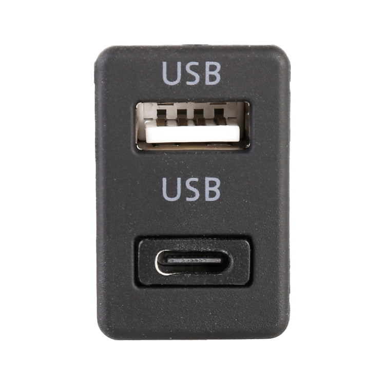 Dual USB charging panel with two USB ports labeled USB