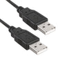 USB-A to Type-C dual cable set with black connectors and flat silver USB ends