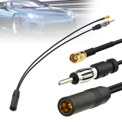 30cm car DAB+FM antenna adapter cable with gold RCA and Fakra plugs