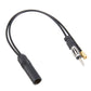 30cm DAB+FM antenna adapter cable with black housing and gold RCA connector