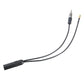 DAB+FM antenna adapter cable with two plugs and black double leads