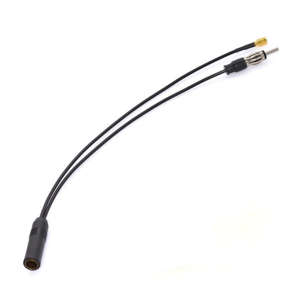 30cm car DAB+FM antenna adapter cable with gold-tipped connector