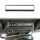 Carbon-fiber warning light switch frame sticker installed on dashboard control panel