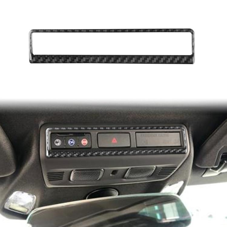 Carbon-fiber warning light switch frame sticker installed on dashboard control panel