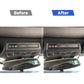 Dashboard center control panel with carbon-fiber warning light switch frame sticker